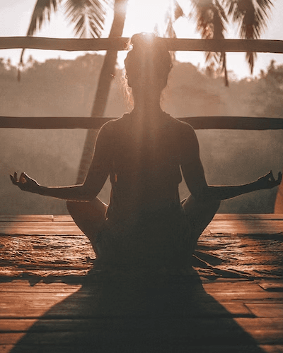 person meditating
